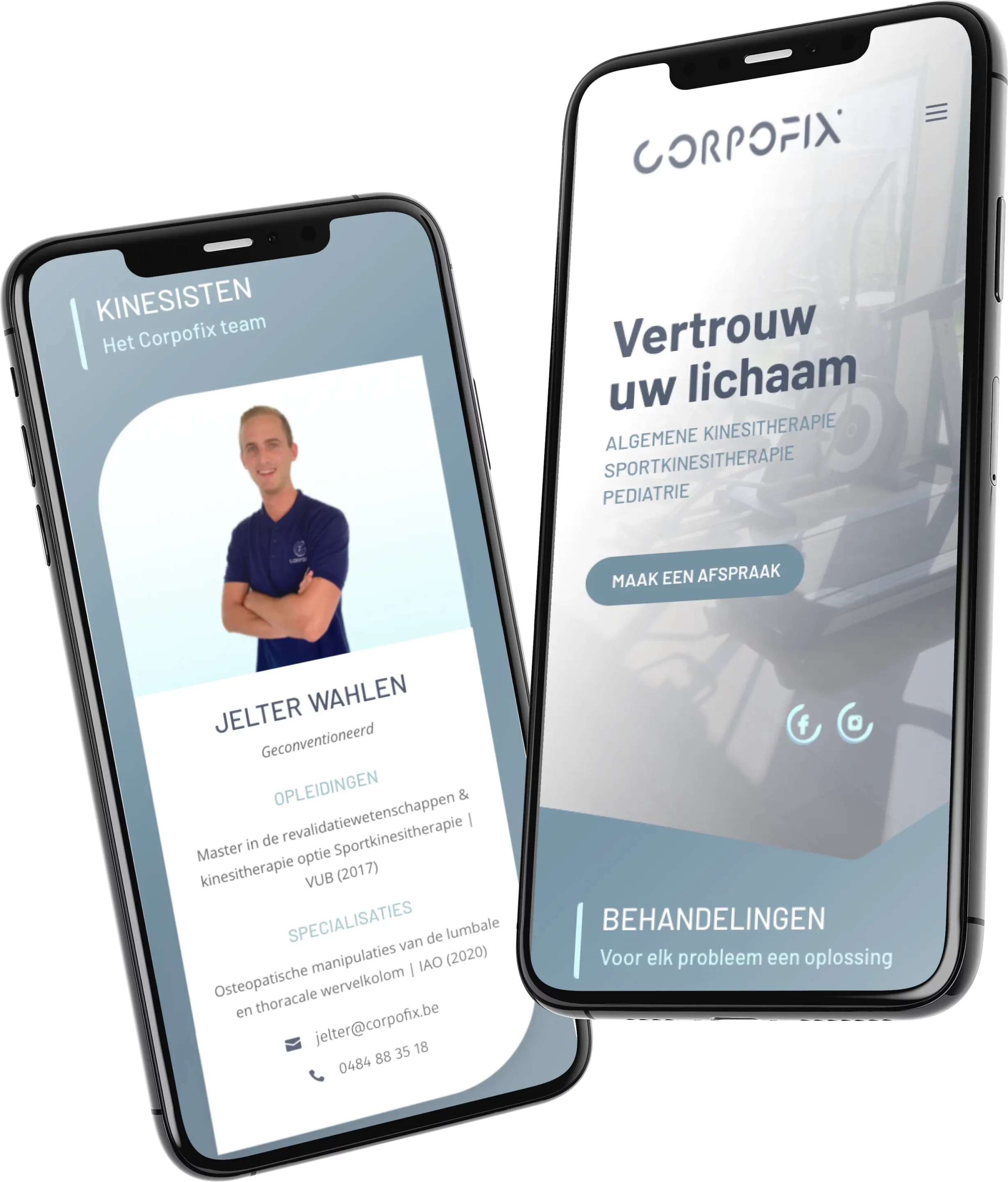 Corpofix mobile webdesign | 3KLIKS © Corpofix mobile webdesign